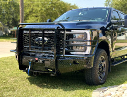 2023 ford super duty superduty f250 f350 f450 f550 gas diesel, front end replacement, bumper, tread plate Grille Guard, Front Camera, Front Sensors, Cattle Guard, TS bumper, Thunder Struck Bumper, Ranch Hand, Diamond, Tread, front bumper, smooth