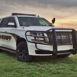 2015 2016 2017 2018 2019 2020 Police Chevy Tahoe Pit Maneuver TVI Grille Guard Setina Pro-Guard Westin