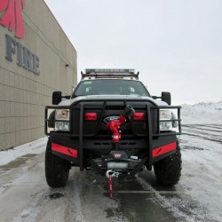 2011-16 Ford F-450/550 Fire Series with optional Receiver Hitch, Speaker Mount, and Flat Black powder coat