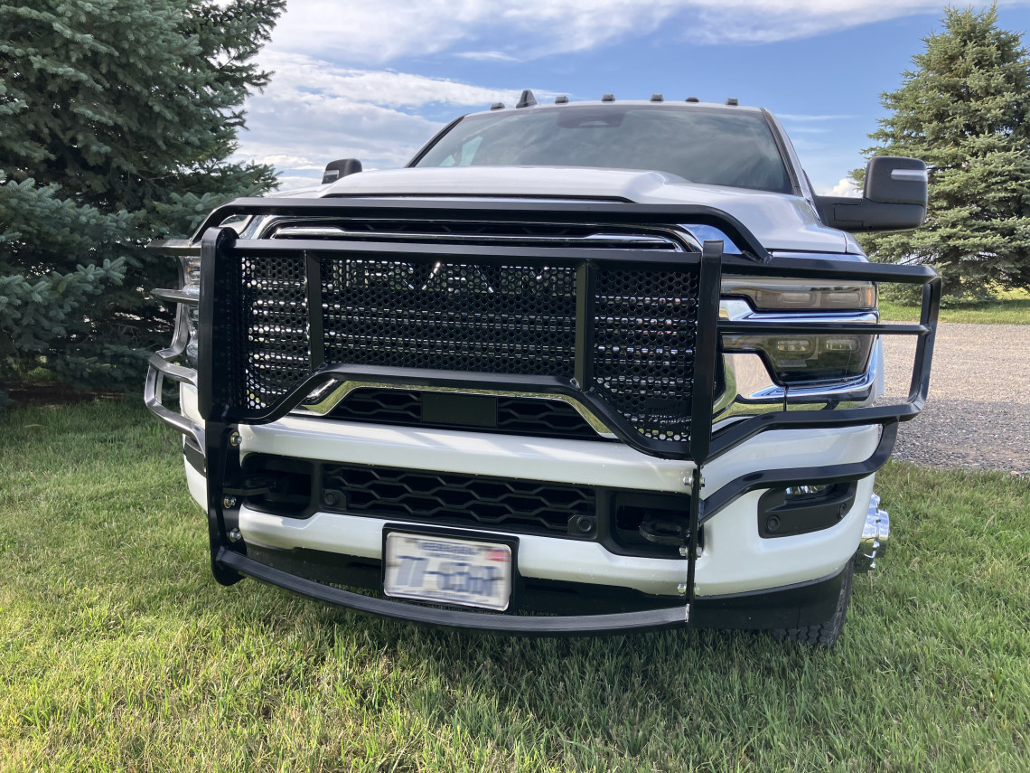 2025 RAM ts, grille guard, brush guard, thunder struck bumper, ranch hand, sensors, front camera, adaptive cruise