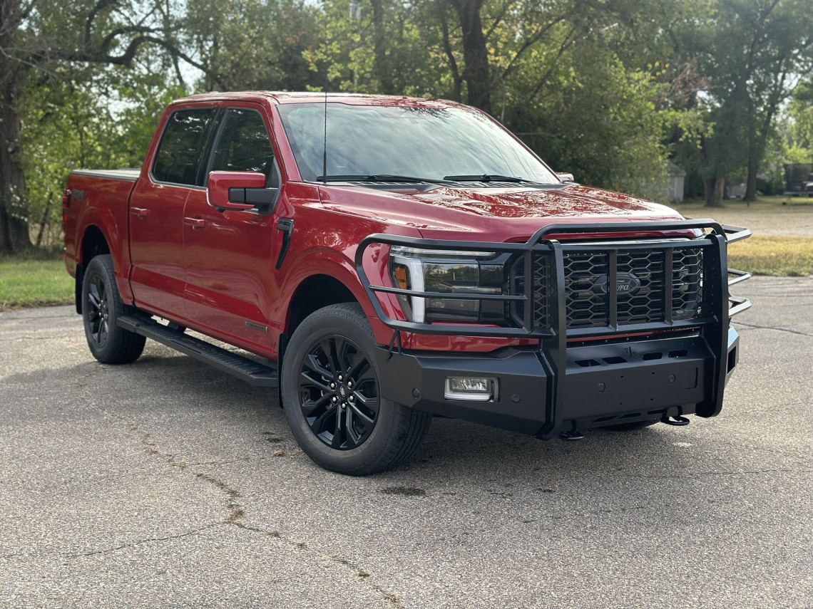 2024+ FORD F-150 ELITE SERIES DIAMOND PLATE STEEL - COMPATIBLE WITH FRONT VIEW CAMERA , ADAPTIVE CRUISE, AND PARK ASSIST SENSORS- FRONT END REPLACEMENT *Camera does not have 100% visibility - Customer will see the expanded metal